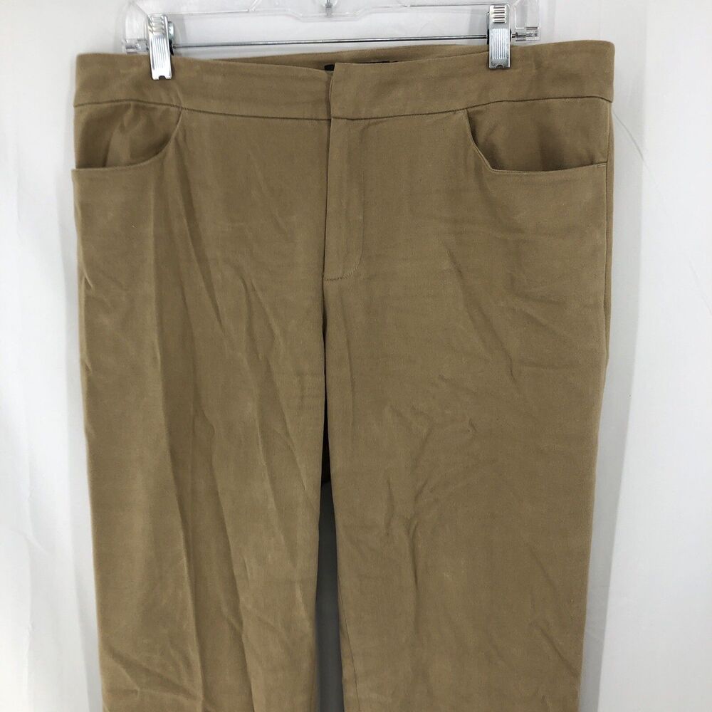 Banana Republic Martin Fit Camel Khaki Flat Front Soft Pants 12 (36x34)